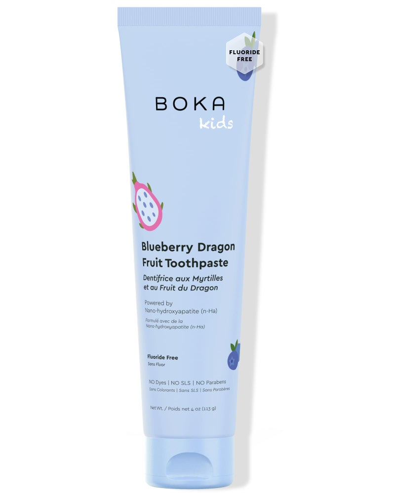 Boka Fluoride Free Toothpaste Nano Hydroxyapatite Toothpaste - Blueberry Dragon Fruit Flavor, 4 oz 1Pk US Manufactured - Image 1