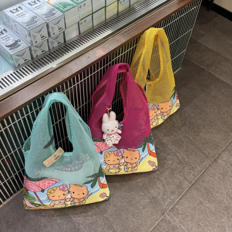 Colorful Dopamine Cartoon Print Tote Bag - Image 3