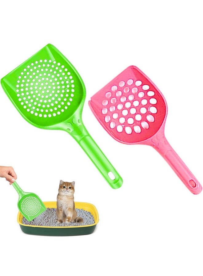 VAYINATO Petzlifeworld Cat Litter Scoop 2 In 1 Set For Small Hole And Big Hole Pack Of 2 (Colour May Varry), Multicolour - Image 1