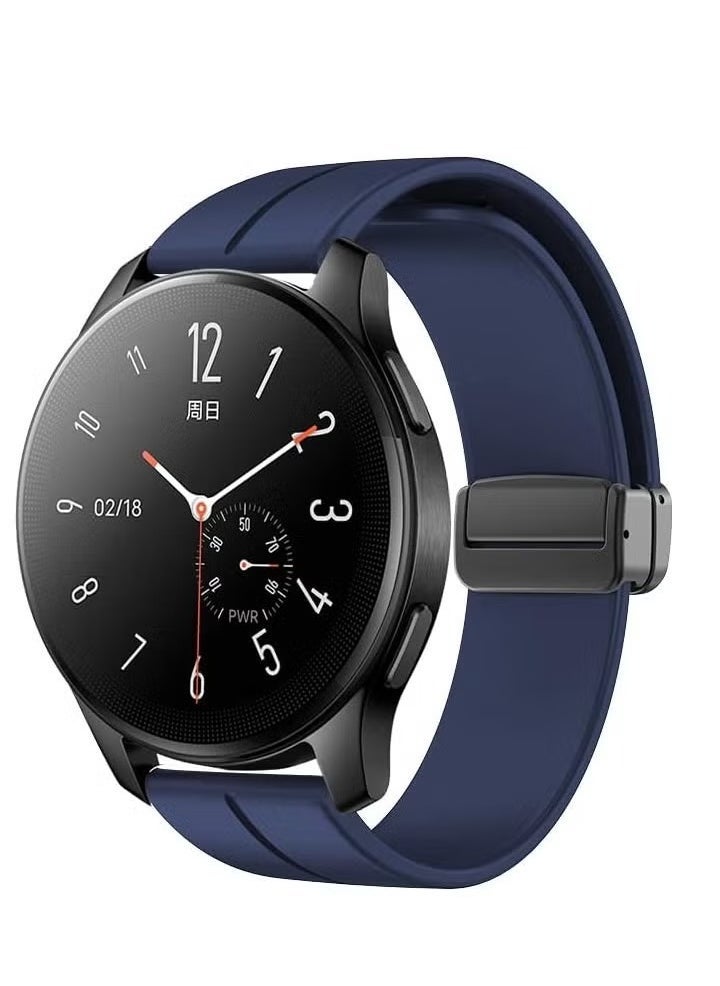 ELTRAZONE Magnetic Silicone Sport Watch Band – Soft, Breathable Strap for Men & Women – Compatible with 16mm, 18mm, 19mm, 20mm, 22mm Lug Sizes – Adjustable, Sweat-Resistant Replacement Band for Smart & Traditional Watches  - Image 3