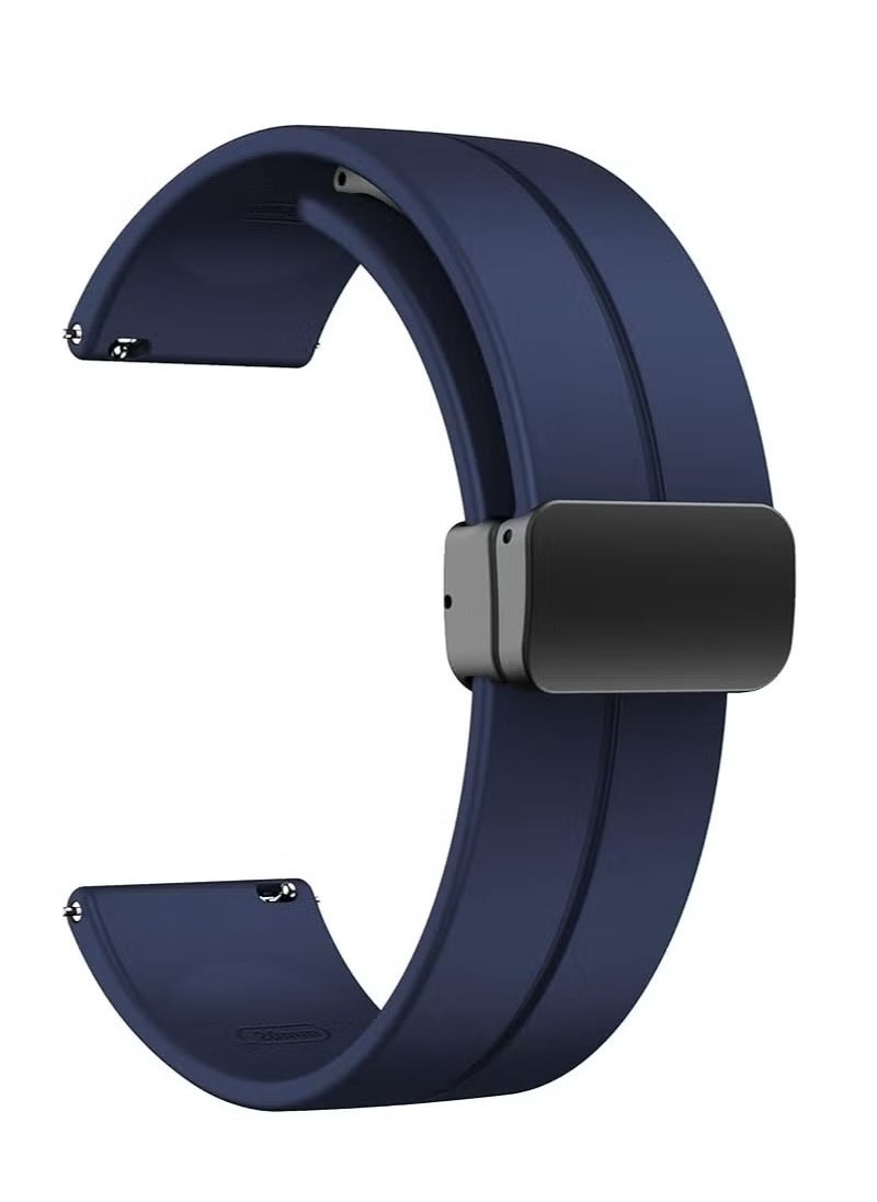 ELTRAZONE Magnetic Silicone Sport Watch Band – Soft, Breathable Strap for Men & Women – Compatible with 16mm, 18mm, 19mm, 20mm, 22mm Lug Sizes – Adjustable, Sweat-Resistant Replacement Band for Smart & Traditional Watches  - Image 1