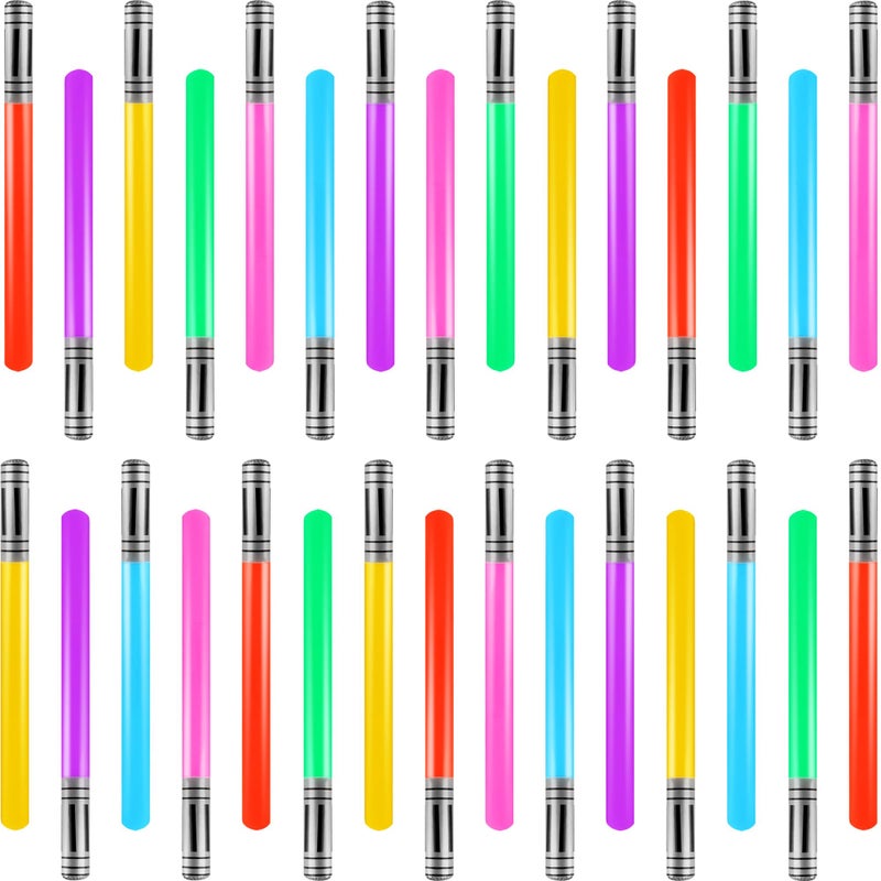 Cotiny 30 Pieces Inflatable Light Saber Sword Costume Toys Lightsaber Toys for Kids Baby Birthday Party Favors 6 Colors - Image 3