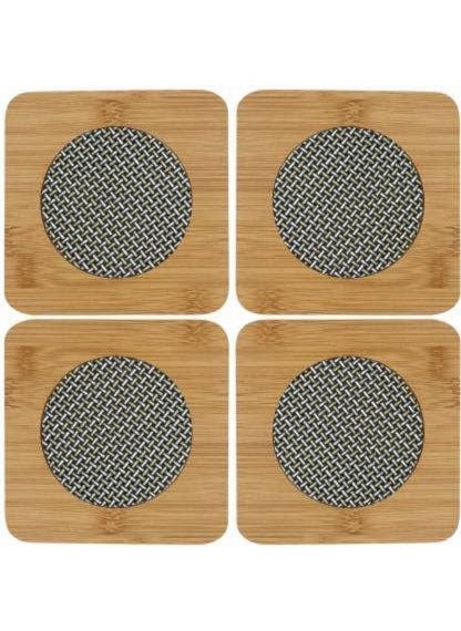 Pass Pass passpass Wooden Square Coffee Tea Cup Coasters Heat Insulation Table Pad,Small Square (Set of 4)  - Image 2