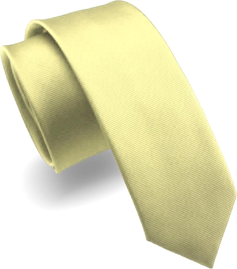 RBOCOTT 2.4" Solid Color Skinny Tie for Men Slim Necktie(6cm) - Image 1