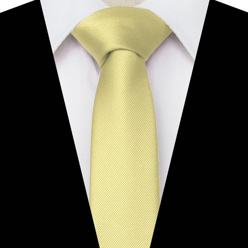 RBOCOTT 2.4" Solid Color Skinny Tie for Men Slim Necktie(6cm) - Image 2
