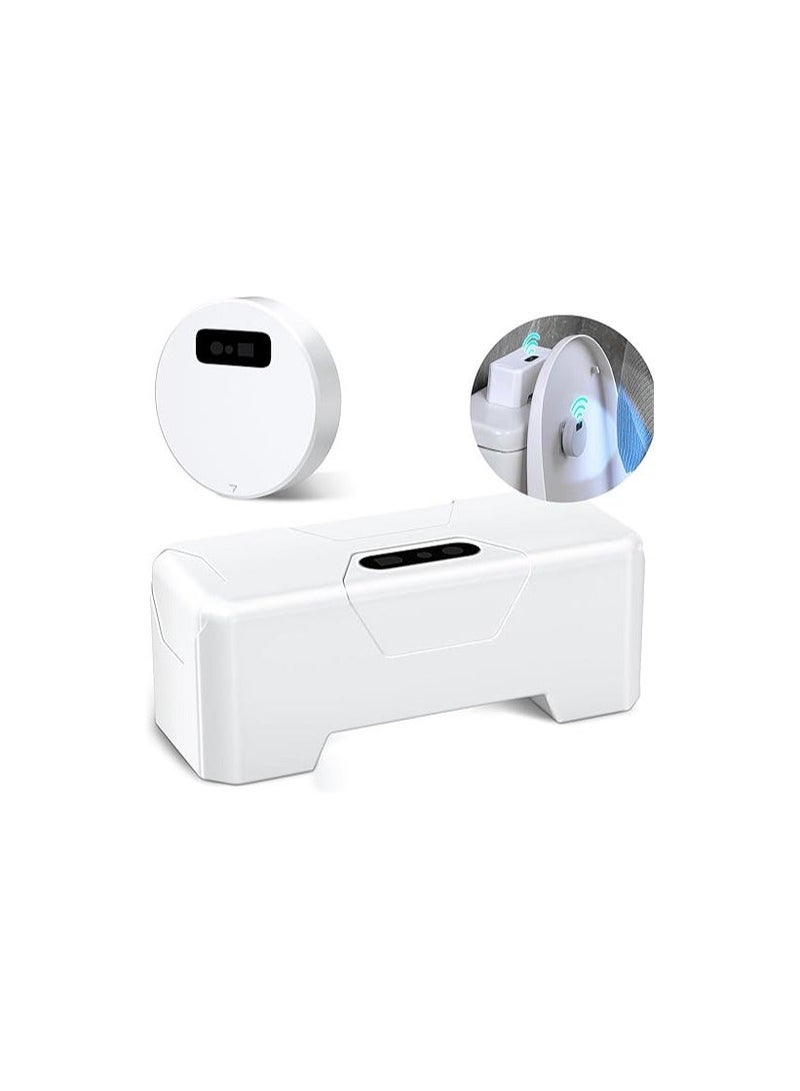 Automatic Toilet Flusher, Upgraded Touchless Toilet Flush Kit, Toilet Flusher Replacement Kit, for Most Homes and Public Toilets with Infrared Sensor, Rechargeable USB Charging and IPX6 Waterproof - Image 1