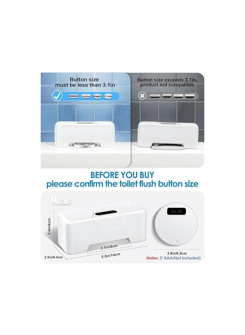 Automatic Toilet Flusher, Upgraded Touchless Toilet Flush Kit, Toilet Flusher Replacement Kit, for Most Homes and Public Toilets with Infrared Sensor, Rechargeable USB Charging and IPX6 Waterproof - Image 4