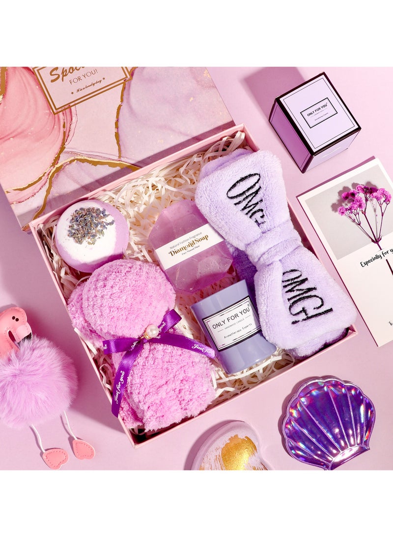 MissTiara سلال هدايا للنساء - مجموعة هدايا عيد الميلاد تحتوي على 13 عنصر هدايا ملهمة، باقات علاج سبا مريحة للنساء، مجموعات هدايا لصديقات، هدايا لصديقات إناث - Image 3