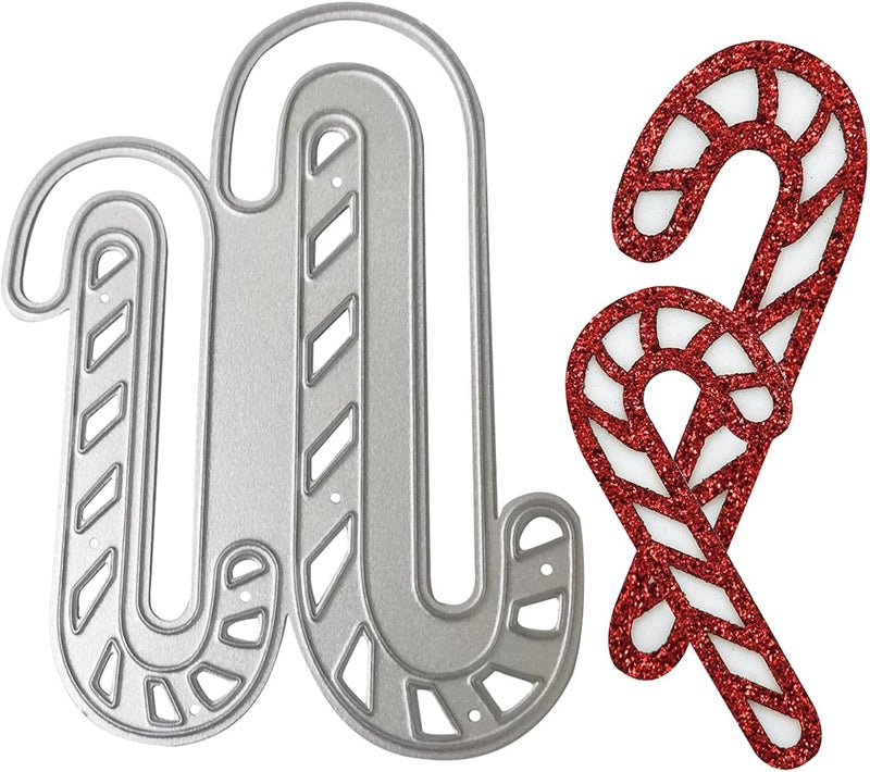 CPEI Christmas Metal Cutting Dies Candy Cane Die Cuts Embossing Stencil for Card Making DIY Scrapbooking/Photo Album Decorative Embossing Paper Cards (Candy Cane) - Image 1
