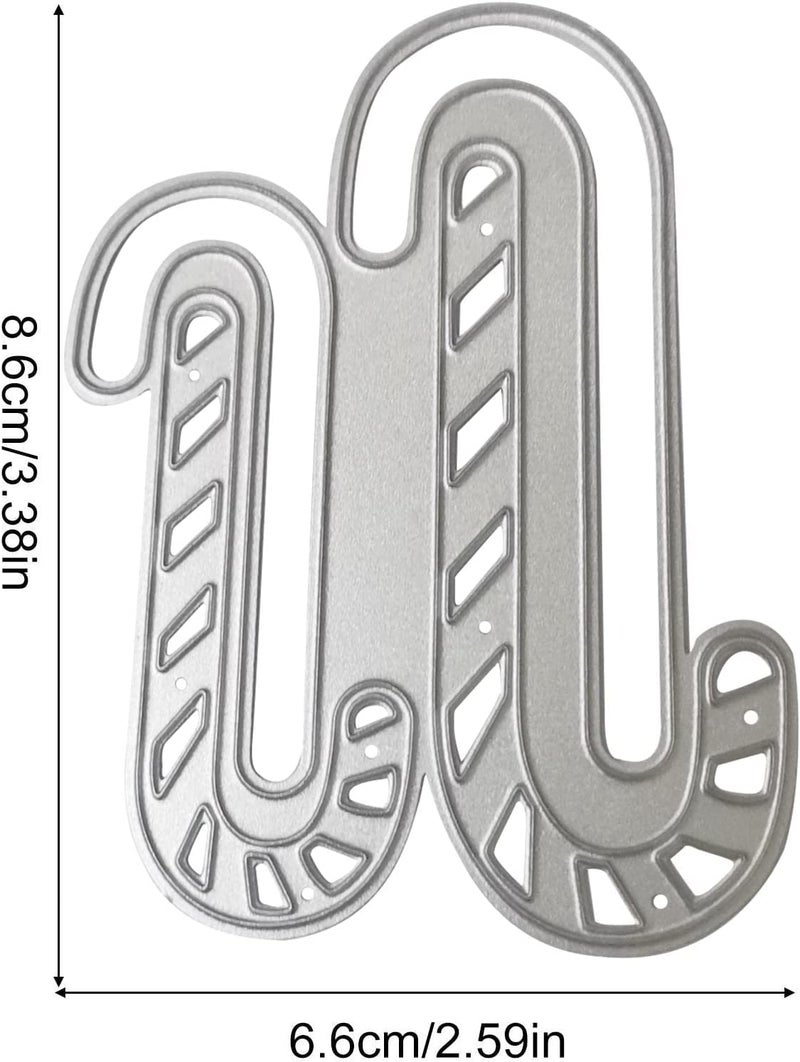 CPEI Christmas Metal Cutting Dies Candy Cane Die Cuts Embossing Stencil for Card Making DIY Scrapbooking/Photo Album Decorative Embossing Paper Cards (Candy Cane) - Image 5
