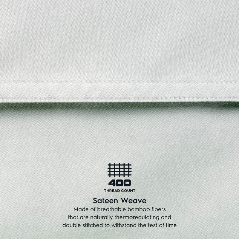 Tafts Duvet Cover King Size, 3 Piece Set, Pure 100% Viscose Derived from Bamboo, Luxuriously Soft, Silky Smooth and Cooling, 2 Pillowcases (King, Sage Green) - Image 3