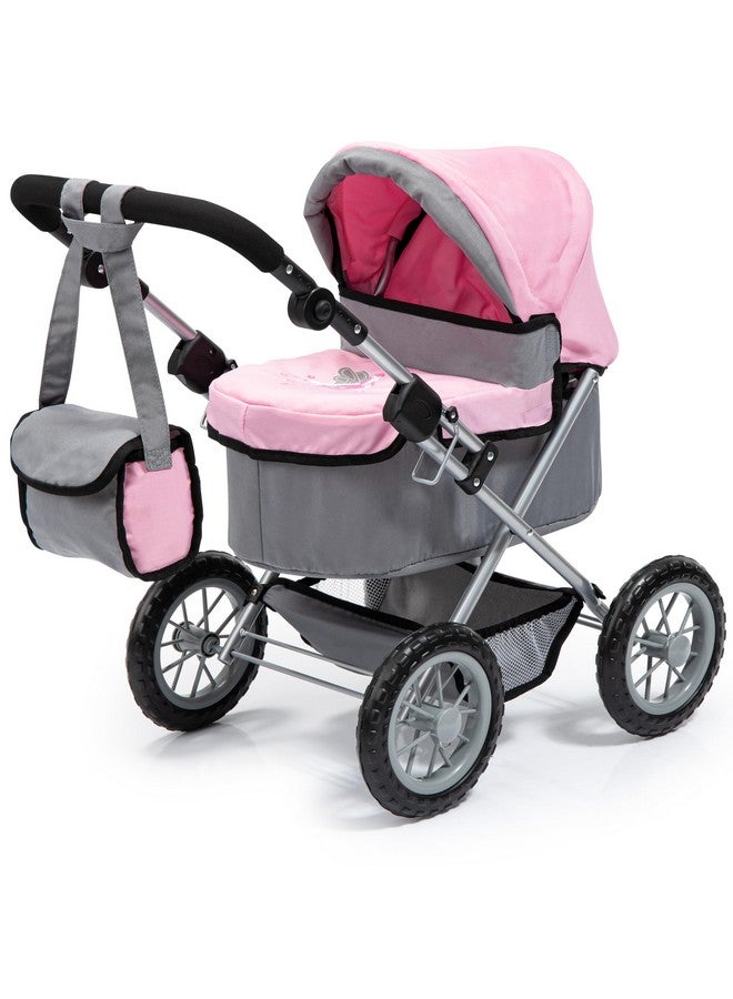 Bayer Design عربة دمى الأطفال العصرية من باير بتصميم رمادي/وردي، 67 × 41 × 68 سنتيمتر، 1300800 - Image 1