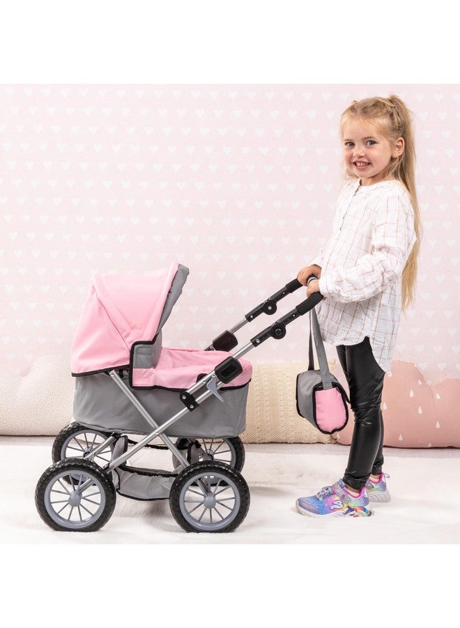Bayer Design عربة دمى الأطفال العصرية من باير بتصميم رمادي/وردي، 67 × 41 × 68 سنتيمتر، 1300800 - Image 5