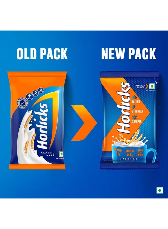 Horlicks Nutrition Drink Pouch - 1KGg - Classic Malt - Clinically Proven to make kids Taller, Stronger, Sharper - Image 3