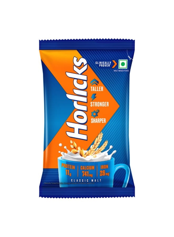 Horlicks Nutrition Drink Pouch - 1KGg - Classic Malt - Clinically Proven to make kids Taller, Stronger, Sharper - Image 1
