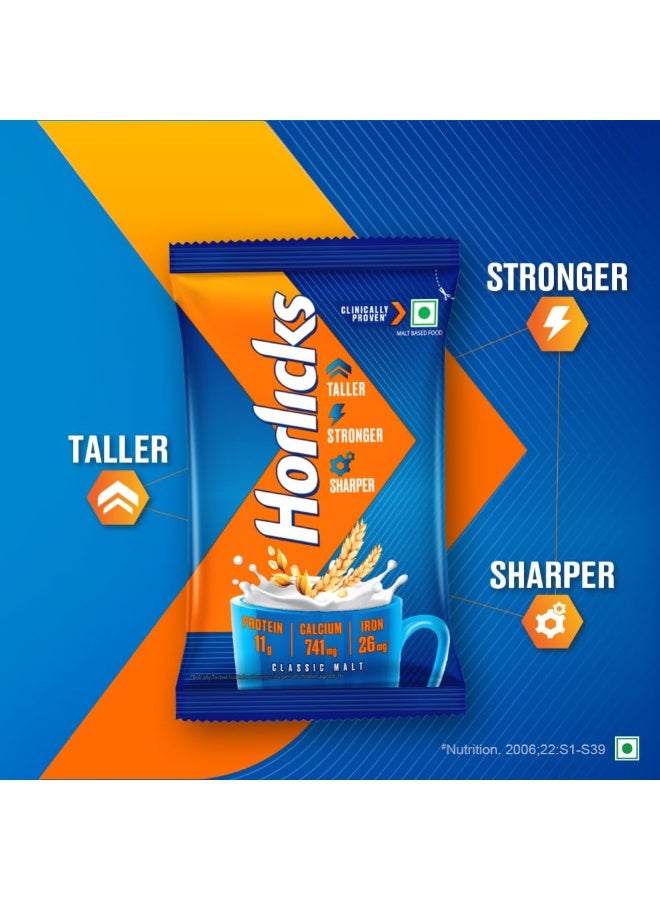 Horlicks Nutrition Drink Pouch - 1KGg - Classic Malt - Clinically Proven to make kids Taller, Stronger, Sharper - Image 2