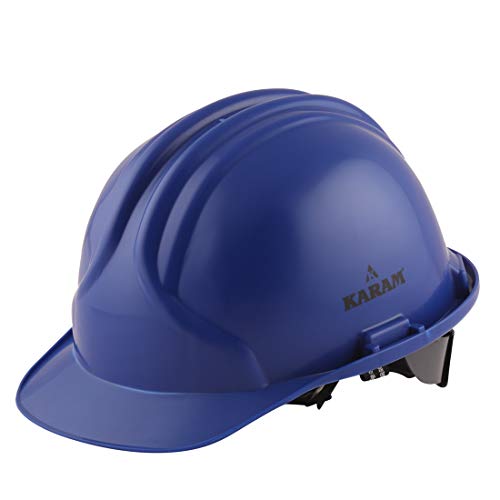 KARAM PN581 Safety Industrial Helmet for Men | Light Weight with Ratchet Type Adjustment | Comfortable Fit & Durable Hard Hat | EN Certified | Grey - Image 1