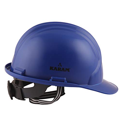 KARAM PN581 Safety Industrial Helmet for Men | Light Weight with Ratchet Type Adjustment | Comfortable Fit & Durable Hard Hat | EN Certified | Grey - Image 3