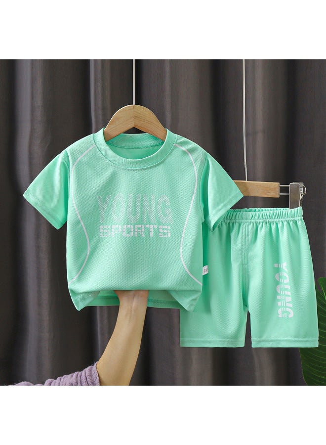 Song Feng Ya New Children's Basketball Clothes Sports Suit Girls' Quick-drying Boys' Summer Jersey Middle And Big Children Training Sports - Image 1