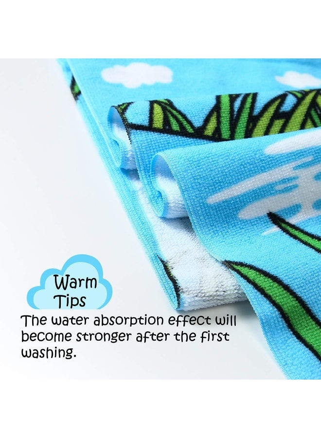NovForth Kids Beach Towel for Boys Girls, Alligator Hooded Bath Towel Wrap, Toddler Pool Towel with Hood 24.00" x 24.00" Alligator - Image 4