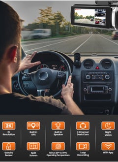 RFAQK 4K Dash Cam Front & Rear Cameras  - Image 3