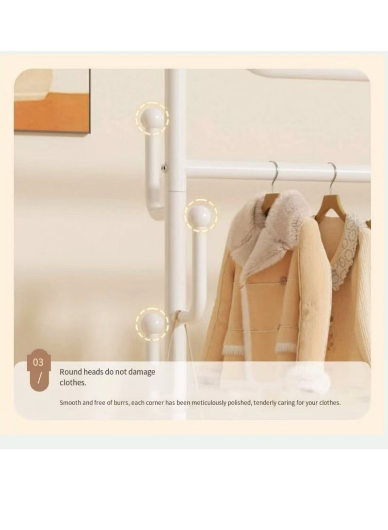 Rolling Garment Rack with Storage Basket, Metal Clothing Stand with Wheels, Sturdy Metal Frame, Adjustable Rod, Space-Saving Design, black - Image 5