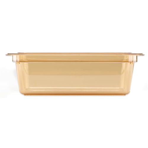 Carlisle FoodService Products 10421B13 StorPlus High Heat Food Pan, 4" Deep, Half Size, Amber - Image 2