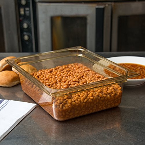 Carlisle FoodService Products 10421B13 StorPlus High Heat Food Pan, 4" Deep, Half Size, Amber - Image 5