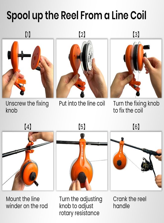 Pristis Fishing Line Winder, Reel Spooler with Unwinding System, Spool Holder with Handhold & Clamps, Anti-Twist Spooling Station, Adjustable Versatile Accessories for Baitcasting and Spinning Reel - Image 3