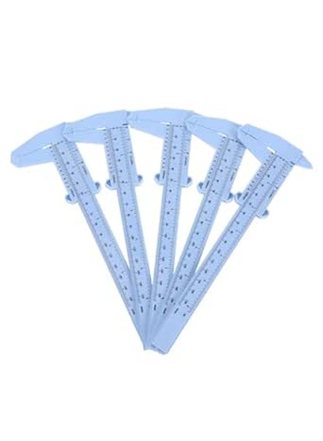 4 Pcs Plastic Vernier Calipers 0-150mm Lightweight Sliding Gauge Accurate Measurement Tool for Students Lab Science Learning Blue - Image 1