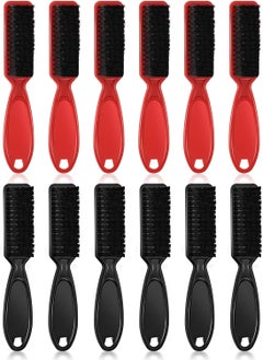 Patelai Patelai 12 Pcs Barber Brush Clipper Cleaner Bulk Nylon Barber Blade Cleaning Brush Barber Accessories Cleaning Styling Supplies Hair Trimmer Manicure Tool Duster Fades MenBlack Red 