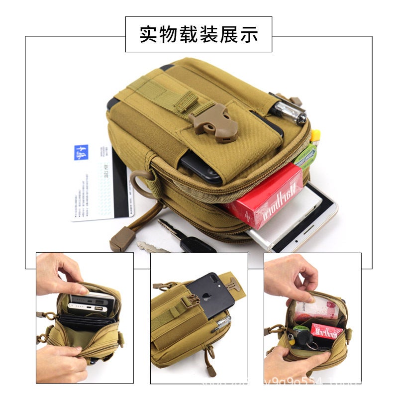 New 6.5 Inch Mobile Phone Waist Bag Men'S Multifunctional Wearing Belt Waist Bag Men'S Vertical Mobile Phone Bag Hanging Bag Tactical Waist Bag - Image 3