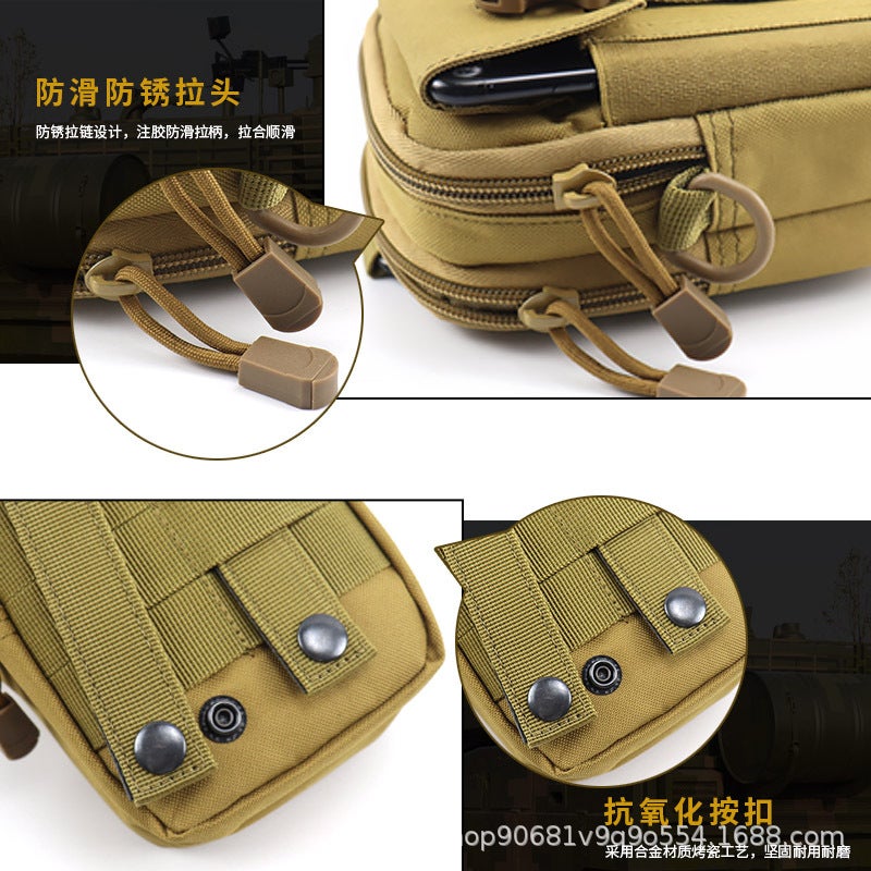 New 6.5 Inch Mobile Phone Waist Bag Men'S Multifunctional Wearing Belt Waist Bag Men'S Vertical Mobile Phone Bag Hanging Bag Tactical Waist Bag - Image 5