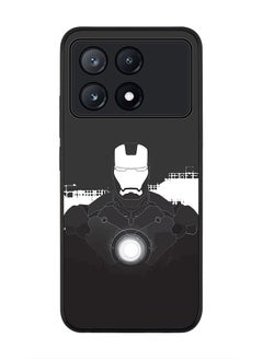 Stylizedd Rugged Black Edge Case for Xiaomi Poco X6 Pro, Slim fit Soft Case Flexible Rubber Edges Anti Drop TPU Gel Thin Cover -  Iron Man Beam  - Image 1