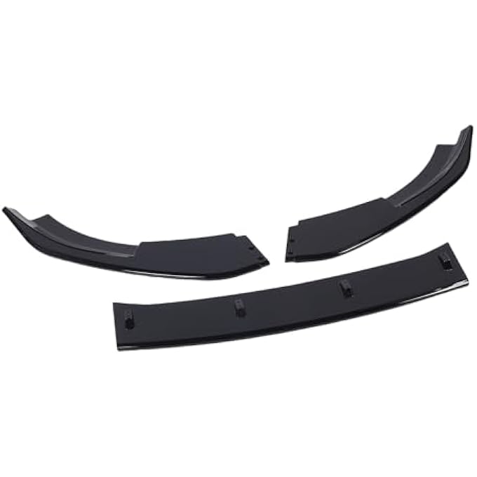 Jiawu Front Bumper Lip Spoiler Splitter Gloss Black, Improvement of Aerodynamic Performance for MK6 GTD 2008-2012 - Image 3