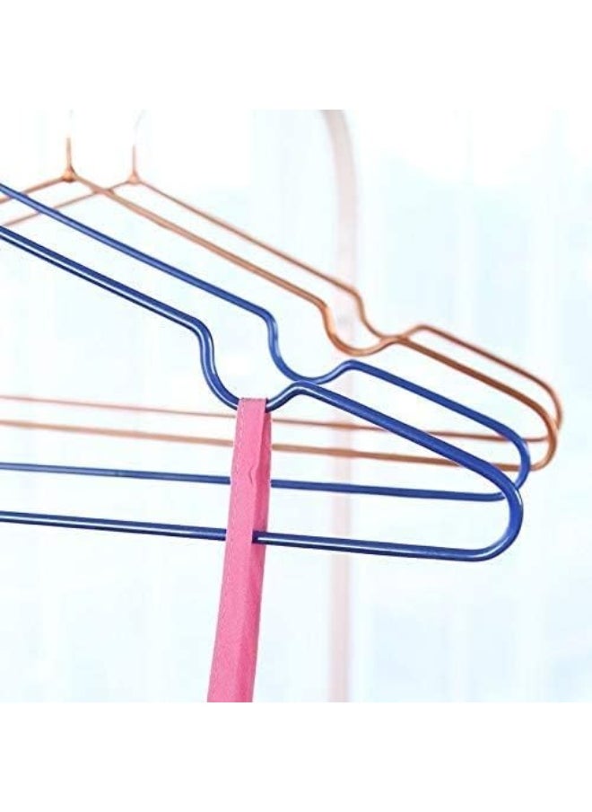 Generic 20-Piece Cloth Hangers Sturdy Non-Slip Metal Cloth Hanger for Clothes - Space-Saving Adult Hangers, Strong Metal Hangers for Dresses, Coats, Shirts, Jackets (Pink)  - Image 4