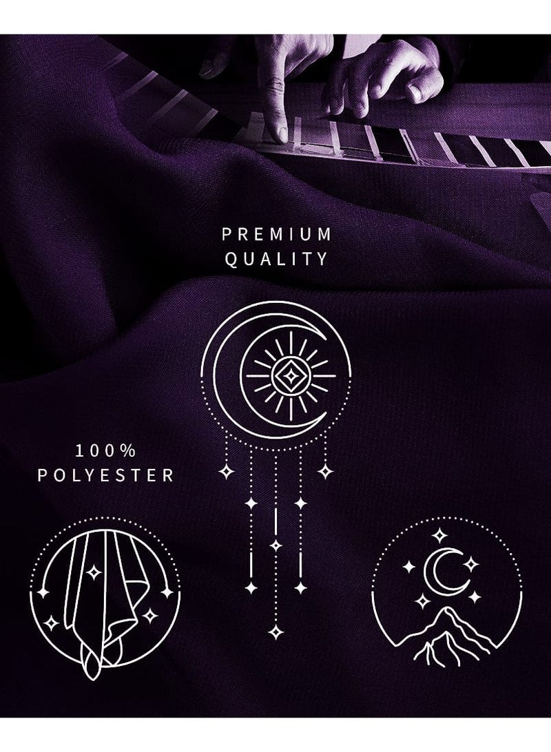 Deep Purple Chiffon Hijab for Women – Lightweight, Non-Slip, Breathable Headscarf | 28 x 72 Inches | Stylish & Elegant Scarf for Muslim Women | Ideal for Daily Wear & Special Occasions - Image 3