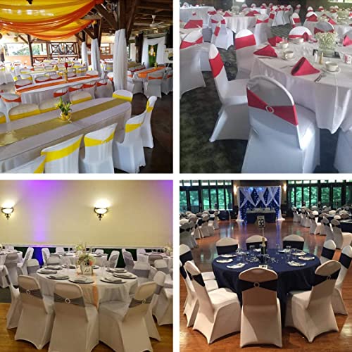 iEventStar Chair Sashes Chair Bow Chair Decoration Spandex Stretch Band with Buckle Slider for Wedding Party Events 10PCS (Light Green) - Image 5