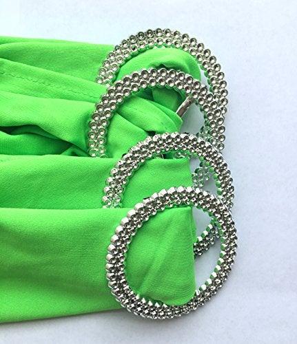 iEventStar Chair Sashes Chair Bow Chair Decoration Spandex Stretch Band with Buckle Slider for Wedding Party Events 10PCS (Light Green) - Image 2