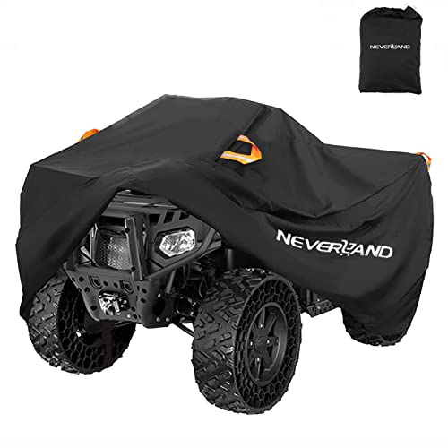 NEVERLAND ATV Cover Waterproof Heavy Duty 4 Wheeler Cover Quad Cover All Season Weather Proof Outdoor UV Protection for Polaris Yamaha Suzuki Honda (Black Large) - Image 1