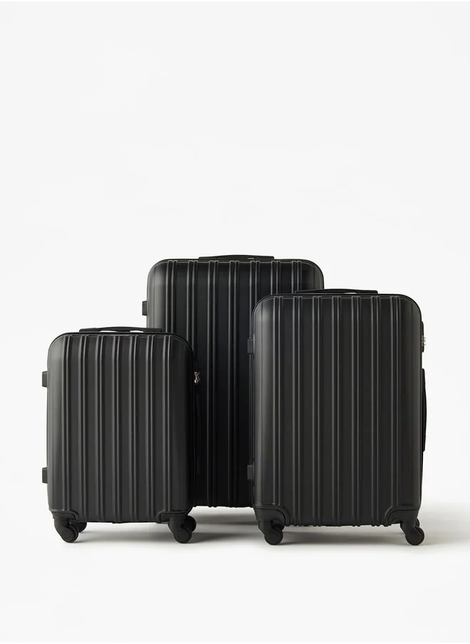 Oaklan by Shoexpress Men by Shoexpress Textured Hardcase Trolley Bag