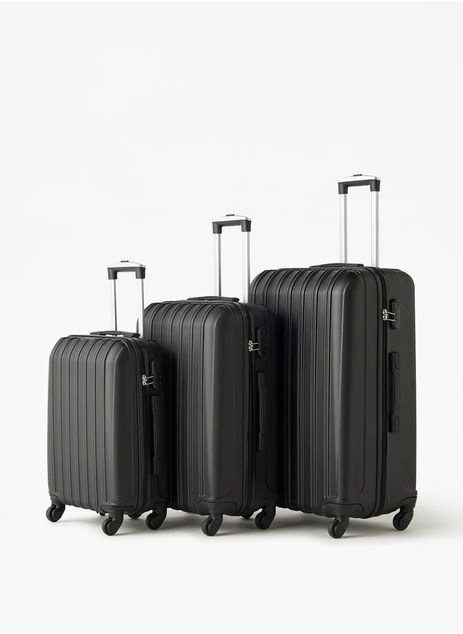 Oaklan by Shoexpress Men by Shoexpress Textured Hardcase Trolley Bag