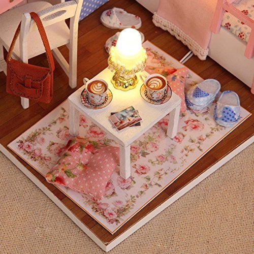 Ogrmar مجموعة منزل دمى خشبية أوجمار المصغرة DIY مع غطاء وضوء LED - عمر الزهور - Image 4