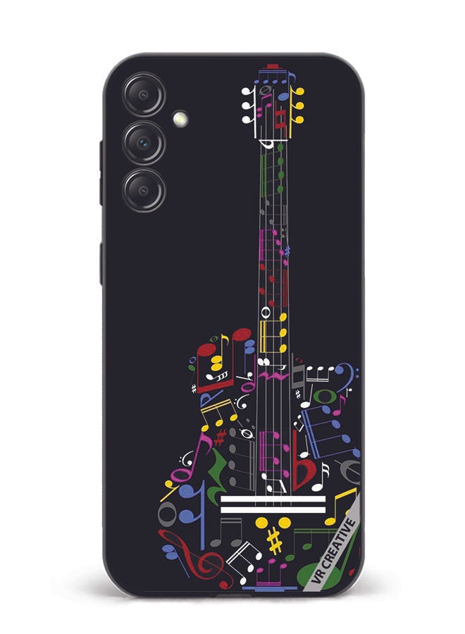 VR CREATIVE Protective Case Cover For Samsung Galaxy M14 Guitar Design Multicolour - Image 1