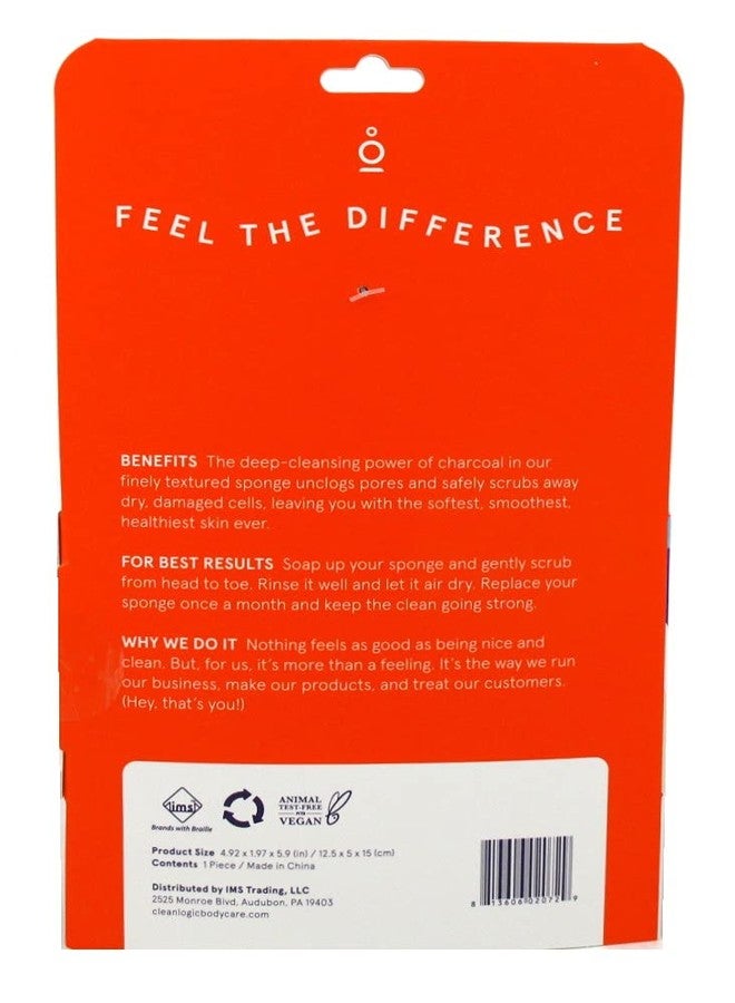 cleanlogic Clean Logic Charcoal Infused Sea Foam Body Sponge (Pack of 2) - Image 2