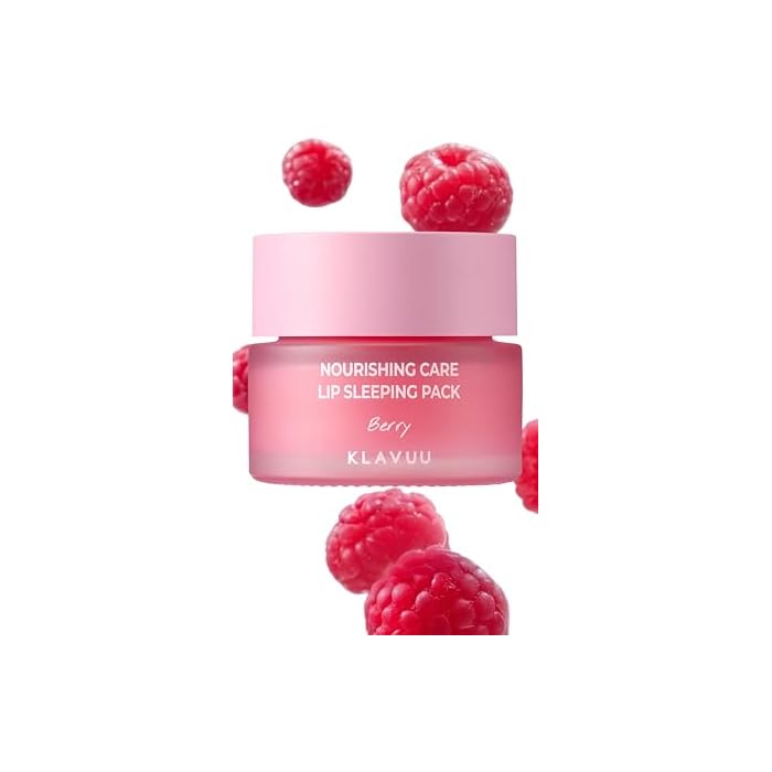 Klavuu Lip Mask Overnight (0.7oz) - Lip Moisturizer & Treatment for Very Dry, Lip Sleeping Mask, Chapped Lips, Korean Deep Hydrating Lip Balm with Berry, Gentle Exfoliating