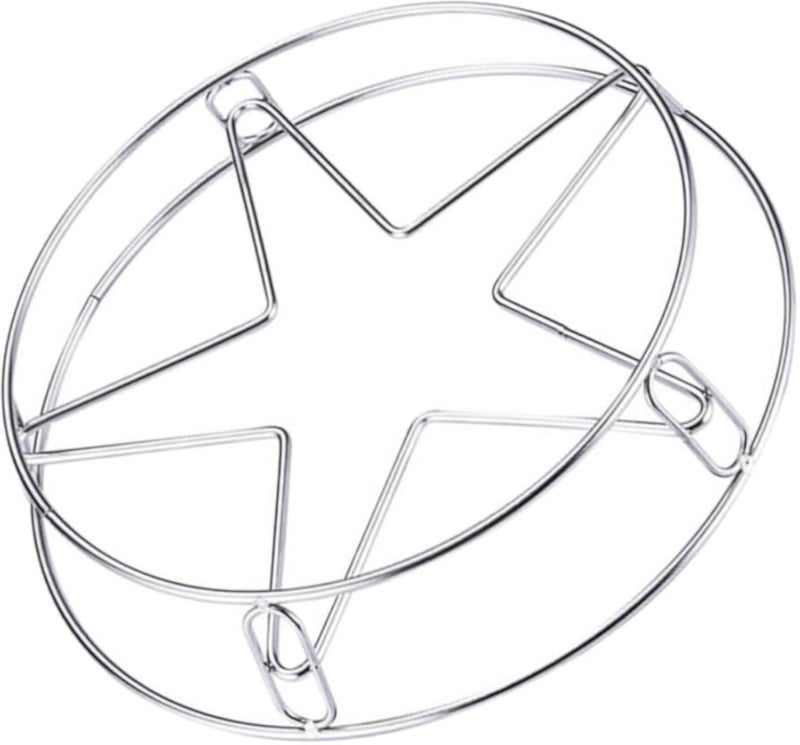 Metal pot and pan rack organizer for kitchen and dining table with elegant design strong steel holder for cookware storage and space saving