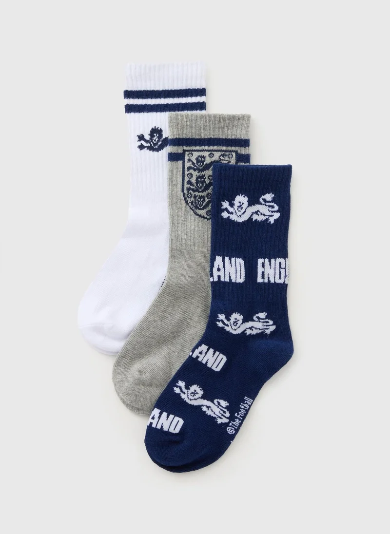 Matalan 3 Pack Boys Multicolour England Socks