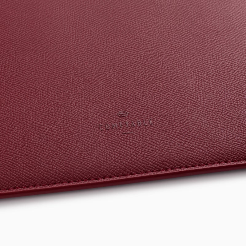 Comfyable Laptop Sleeve 13 Inch Precisely Compatible with MacBook Air M4 2025-2018 & MacBook Pro M2 2022 M1 2020-2016, Genuine Leather Cover Case, Wine Red - Image 4