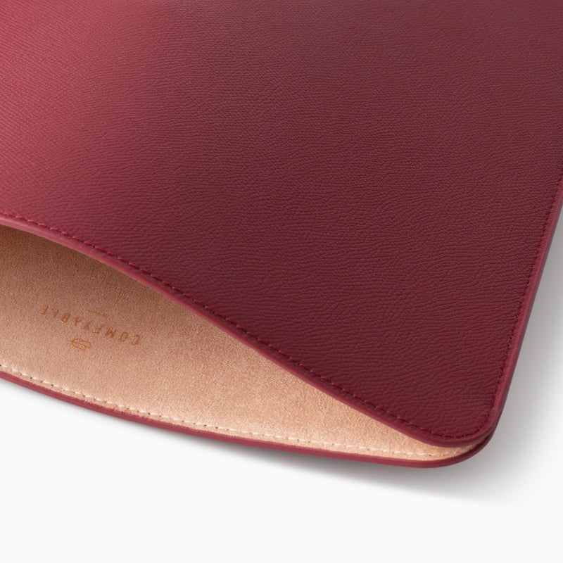 Comfyable Laptop Sleeve 13 Inch Precisely Compatible with MacBook Air M4 2025-2018 & MacBook Pro M2 2022 M1 2020-2016, Genuine Leather Cover Case, Wine Red - Image 3